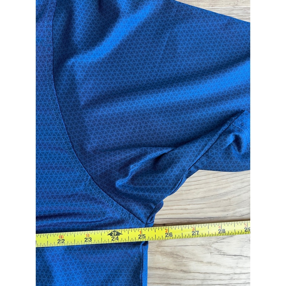 Footjoy FJ Dk Blue Geometric Print Golf Polo Shirt Size XL Athletic Casual - Picture 8 of 9